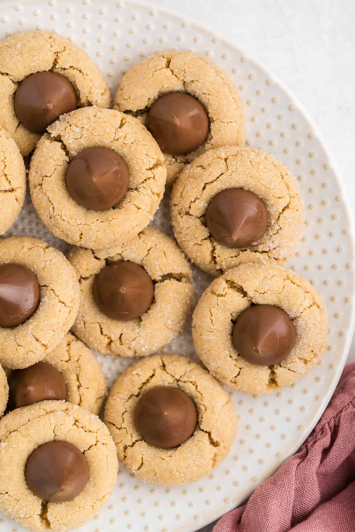 The BEST easy peanut butter blossoms!