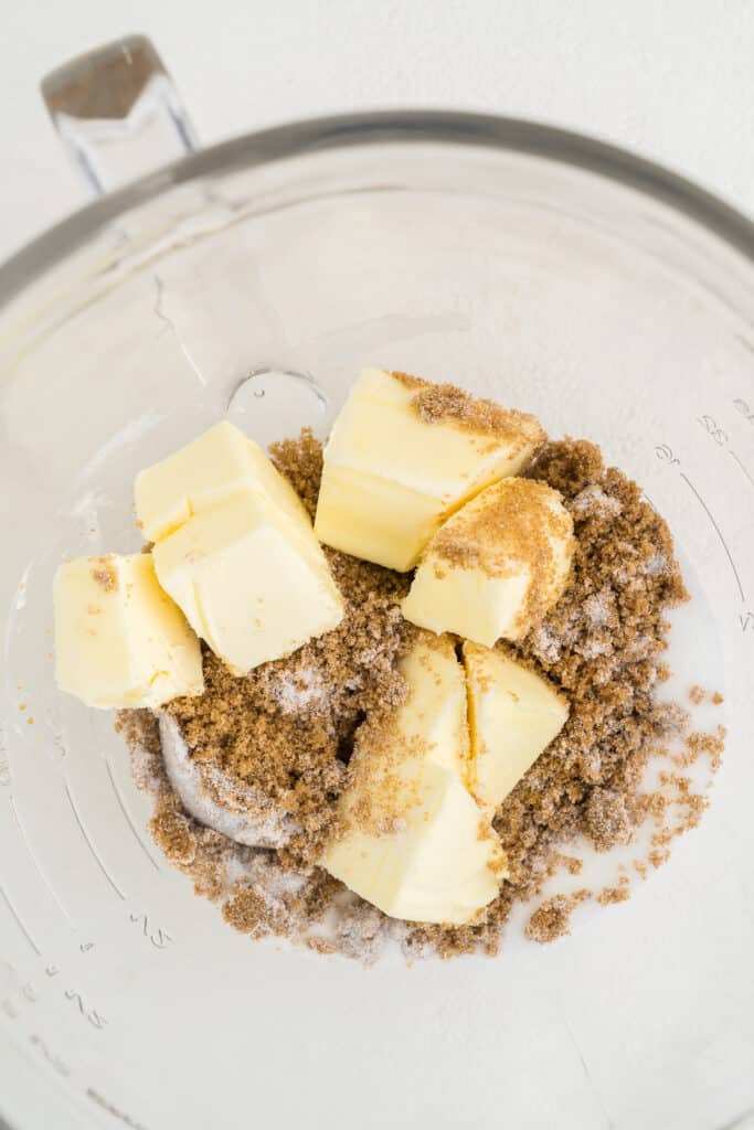 butter and dry ingredients